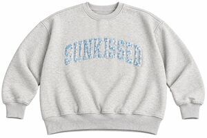 Sunkissed Coconut Gray Crewneck Sweatshirt Blue Graphic Oversized Size Small